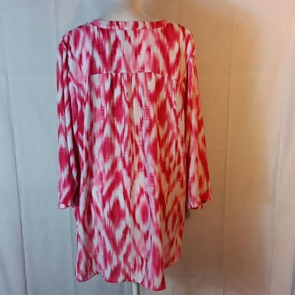 Ana Pink & White Blouse - Picture 3 of 7